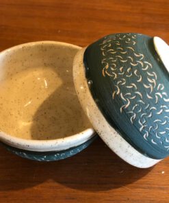 זוג קעריות ירוק בקבוק